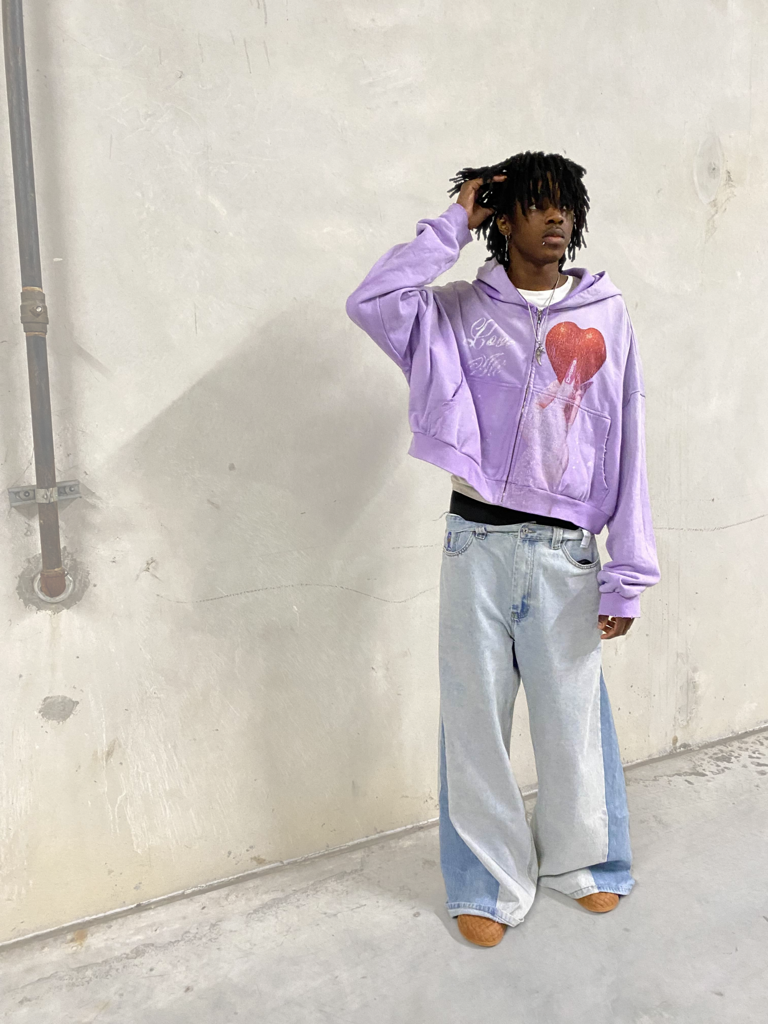 "Love All" Zip-Up: Lilac